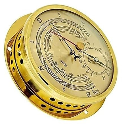 3 in 1 Präzisions-Barometer, Temperatur, Luftfeuchtigkeit und Luftdruck, 5,9 Zoll Barometer ohne Batterie, für Navigation, Luftfahrt, Bergsteigen, Boote und Zuhause