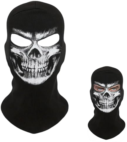 GIEEU Totenkopf Maske Sturmmaske für Männer, Skull Skelett Maske Outdoor Reitmaske Halloween Cos Masken
