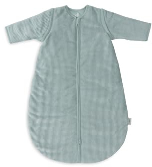 Jollein Schlafsack Baby Rund - Velvet Rib, Sea Green - 70 cm - Baumwolle, Polyester - 2.0 bis 3.0 TOG - Abnehmbare Ärmel - Oeko-TEX Zertifiziert - Baby Schlafsack