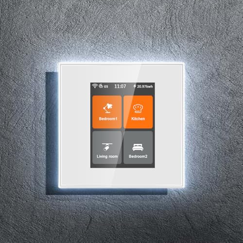 LANBON L8-HS4 Interrupteur intelligent 4 gang avec application Smart Life/Homekit/Smart Living, compatible avec Alexa et Google Home, fil neutre nécessaire, pas de hub nécessaire