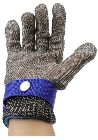 Gants de sécurité anti-coupure Gants Anti-coupure de sécurité, 1 pièce, résistants aux coupures, aux coups de couteau, en fil d'acier inoxydable, maille métallique, protection de boucher, gants résist