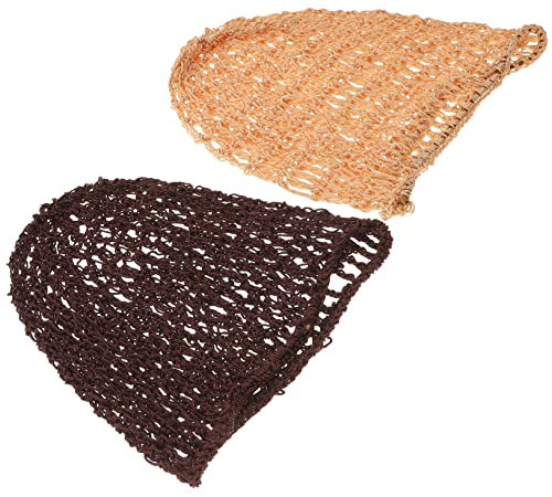 OATIPHO 2stücke Schlafhaube Haare Schützen Beige Netzmütze Haarschutz Lange Schlafmütze Haarnetzmütze Für Frisuren Schützen Im Schlaf