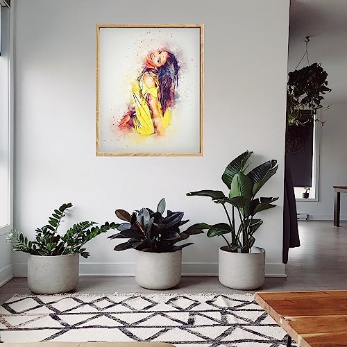 Stallmann Design Schattenfugenrahmen für Keilrahmen | 60x120 cm | sonoma eiche | MDF Rahmen für Leinwände mit außergewöhnlicher Tiefenwirkung (40mm) | mit Montagezubehör | ohne Glas und Rückwand