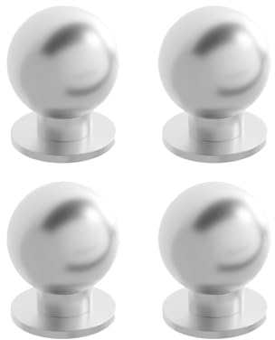 ARCO · Pack de 4 Pomos de Bola en Níquel Satinado – Tirador para cajones y muebles · (Níquel satinado)