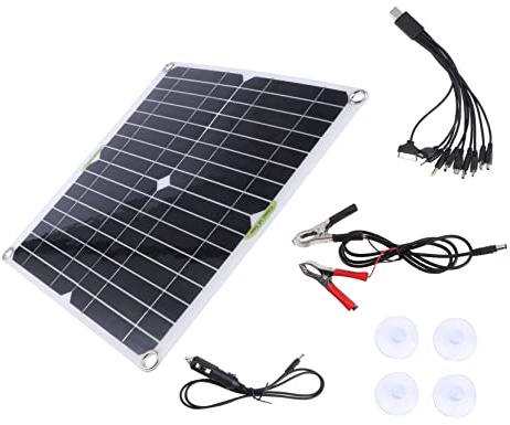 MERRYHAPY Pannelli Solari Fotovoltaici Da Esterno Ricarica Solare Materiale Di Leggero e Portatile Per Viaggi e Uso Multiuso