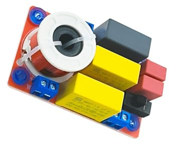 YUGSHNKFC Tablero Divisor De Frecuencia Altavoz 100 W Filtro Cruzado Profesional 2 Vías Divisor Frecuencia Sonido para KTV Cruce Altavoz Metal