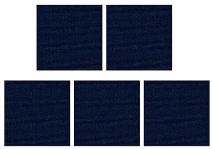 Moquette Autocollante Lot de 5 dalles moquette autocollantes 30 x cm, for usage commercial, antidérapantes, carrées, for chambre à coucher(Dark blue)