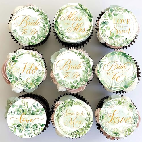 64 Packung Essbare Bride To Be Tortendeko Miss to Mrs Sweet Love Hochzeitstorte Kuchen Deko Engagement Cupcake Toppers für Junggesellinnenabschied Hochzeitsfeier Bridal Baby Shower Party Dekoration