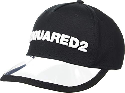 DSQUARED2 Herren Baseballkappe aus Baumwolle/PVC - Schwarz - Einheitsgröße