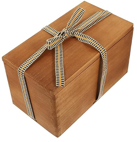 TOPPERFUN Caja De Madera Vintage Para Organizador De Tazas y Jarrones Caja De Para Bodas y Ocasiones Especiales