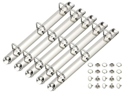 PATIKIL A5 3 hål ringpärmsmekanismer, 5 set 1,6 cm D-ring ersättningspärm planerare lösa bladbindande ryggar för arrangörer gör-det-själv fyllning papper förvaring mapp tillbehör, 20 mm silverton