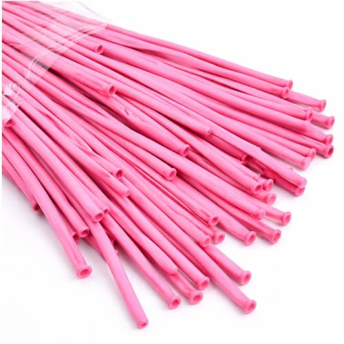 Pink Modeling Balloons 260Q Professional Latex Twisting Kit for Elegant Sculpture Art 15 Pack High-Elasticity Long Shaping Strips for Decorative Floral Displays Sophisticated Party Decor