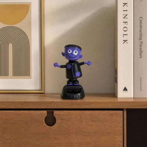 Starlet24 Solar Wackelfigur Solarfigur tanzende, wippende solarbetriebene Figur als Dekoration für Fensterbank, Armaturenbrett, Hutablage und viele weitere Aufstellmöglichkeiten Frankenstein