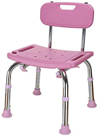 Handicap Sedili Doccia Sgabello per Vasca/Doccia Poltrona elevabile da Bagno Regolabile in 5 Altezze con Schienale Gamba Antiscivolo Forte capacità portante per Gli Anziani Disabilitato