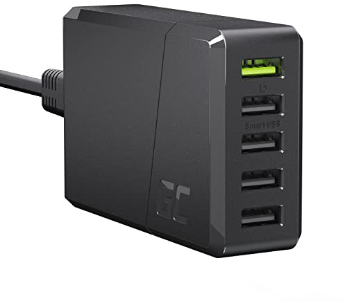 Green Cell Netzladegerät 52W GC ChargeSource 5 mit 5 schnellen USB-A Ports, Ultra Charge & Smart Charge Technologie, kompatibel mit iPhone, Samsung Galaxy und weiteren Smartphones