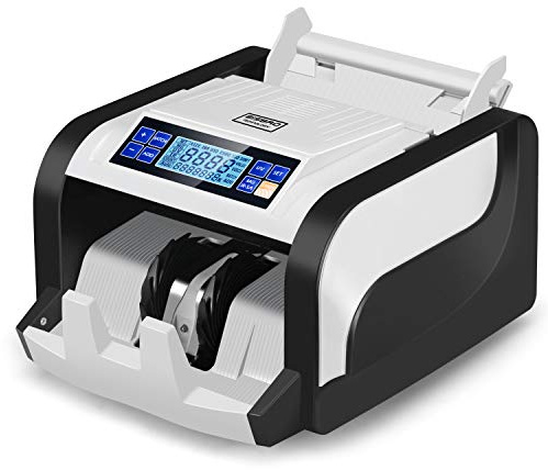 Die professionelle Zählmaschine BB-2608 von BisBro Technology erkennt Falschgeld sofort. Der schnelle Gelddetektor zählt sicher 1000 Banknoten in Minuten, Euro, US-Dollar, Pfund