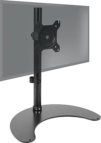 Duronic DM15D1 Monitor Stand, Monitor Arm for 13-32” PC LED Screens, Adjustable Tilt Single Monitors Mount, Gaming Computer Desk Mount with VESA 75 100, Monitors Riser for Work & Home Office Desk