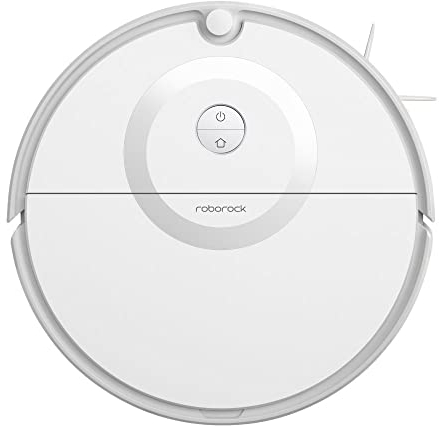 Roborock E5 Saug- und Wischroboter mit Fernbedienung & App-/Sprachsteuerung (2500Pa Saugleistung, 200min Akkulaufzeit, 640ml Staubbehälter, 180ml Wassertank, Gyroskopen-Sensoren-Routensystem) Weiß