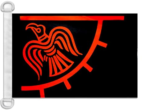 AZ FLAG - Drapeau Dieu Odin - 45x30 cm - Pavillon Nautique Mythologie Nordique Spécial Bateau Et Extérieur En Maille Bloquée Avec Anneaux Plastiques Intégrés - 30g