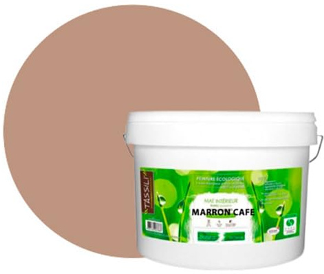 BOX DECO COULEURS Pintura de pared natural ecológica con aspecto mate interior Natura – 10 l/130 m², marrón café