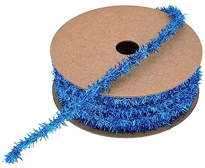 LUMoony Cinta de regalo con purpurina metálica brillante, 1 rollo para árbol de Navidad, espumillón, guirnalda de Navidad, para Navidad, guirnalda de boda, fiesta de decoración