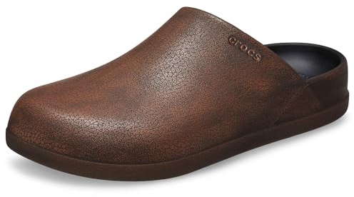 Crocs Unisex-Adult Dylan Mules Clogs-Shoes, Mocha, 9 Men/11 Women
