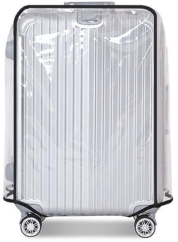 BBTISG Transparente PVC Kofferschutzhülle, 18 Zoll Wasserdichte Koffer Abdeckung Staubdicht Kratzfest Trolley Schutzhülle für Geschäftsreisen, Schule, Reisen, Alltag