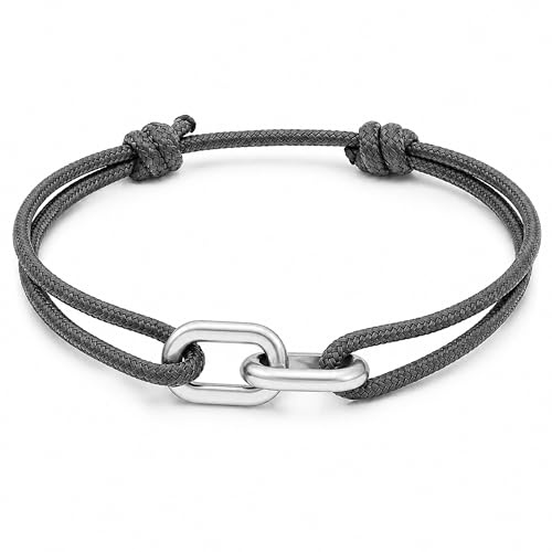 Made by Nami Surferarmband för män och kvinnor, handgjort och flätat segelreparmband, marinarmband, minimalistiskt armband, 100 % vattentätt och justerbart, presenter för män, Justerbar, Rostfritt