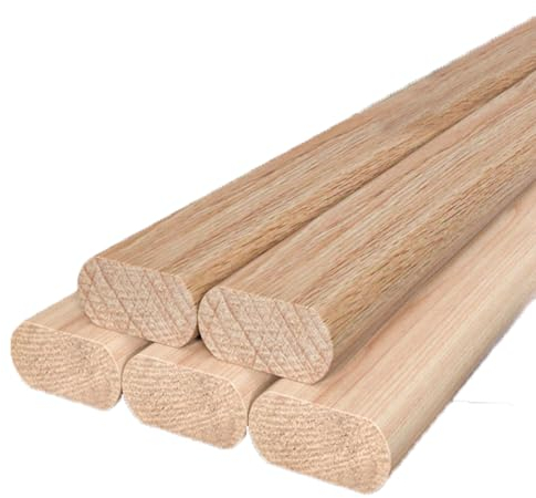 1 Stück Ovale Schrankstange Aus Holz, Mit Endstützen, Geeignet Für Badezimmer, Gardinenstange, Schrankstange, Schrankstange Zum Aufhängen Von Kleidung, Schrankstange Aus Poliertem (Size:40cm 15.7inch)