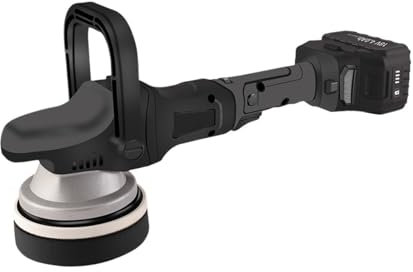 Pulidora de doble acción de rotación forzada inalámbrica, 18V, 5 pulgadas, máquina pulidora de velocidad Variable orbital de 8mm con batería de 4000mAh Para detalles de automóviles(Set 2)