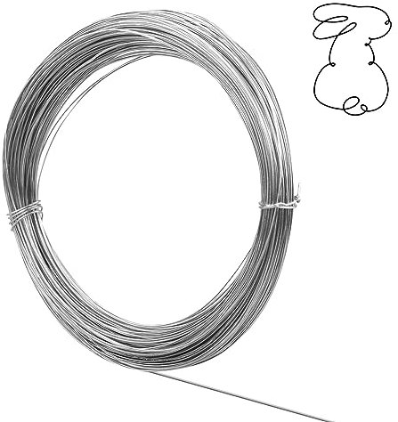 Edelstahl-Basteldraht, Schmuckherstellung, 1 mm Aluminium-Basteldraht, 165 Fuß biegbarer Metalldraht for Bildhauen, Blumenherstellung, Schmuckherstellung