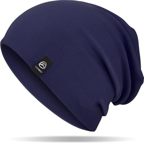 YANIKY Mütze Damen, Leichte Beanie Mütze Herren, Baumwolle Dünne Mütze | Chemo Mütze Damen Weiche Bequeme Unisex Slouch Beanie Longbeanie für Alle Jahreszeiten