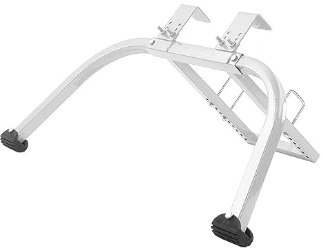 Greensen Ladder Stabilizer Safety Hook Steel Roof Ladder Extension Hook with T-Bar Rubber Handle Wall Ladder Roof Hook Stabilizer Ladder Safety Accessories (Silver Gray)
