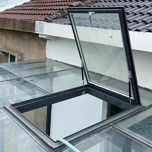 Fenster Window Kellerfenster Schiebefenster Entlüftungs Terrassenfenster, Kellerausstiegsfenster Schachtabdeckung, Flächenbündig Montiertes Push-Pull Oberlicht Für Schuppen, Spielhäuser, Hühnerställe,