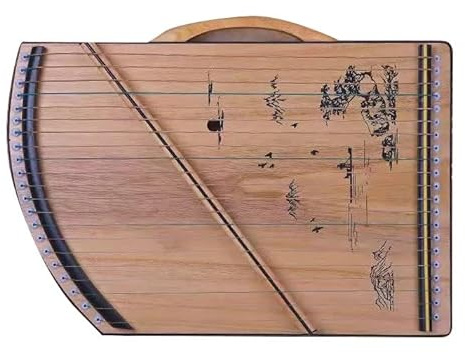 EOTRERANQ Chinesische Zither, geeignet for Anfänger, Erwachsene, Kinder, 21 Saiten, Gu Zheng mit Zubehör und Rucksack, Größe: 60 x 40 x 12 cm Guzheng