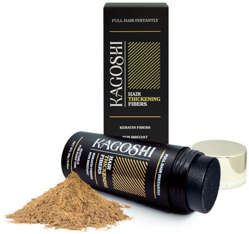 KAGOSHI Hair Fiber 28g Haarverdichtung Haarfüller Schütthaar Streuhaar zur Haarverdichtung Haarpuder Haarfasern Haarpulver Verdickung Sofortwirkung (Mittelblond)