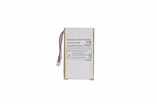 1x 850mAh 616-0159 Replacement Battery for iPod 3rd 3G Gen Generation 10GB 20GB 40GB A1040
