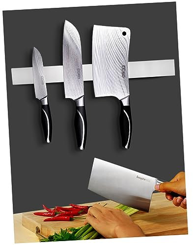 VINTORKY Edelstahl Magnetischer Messerhalter Wandmontage Utensilienhalter Küchen Magnetleiste Für Messer Küchenutensilien Platzsparend Starke Haftkraft Geeignet Für Küche Und Werkstatt
