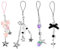 Lotsdonxia 4 Pcs Cute Pink Butterfly & Star Phone Charm Strap – Y2K Style Trendy Decorative Keyring for Phones, Bags, and Accessories