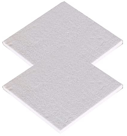 Tablero aislante de fibra cerámica ignífuga para hornos de pizza, estufas de leña, hornos y hornos, 2 piezas de 10 mm de grosor, 300 mm x 300 mm