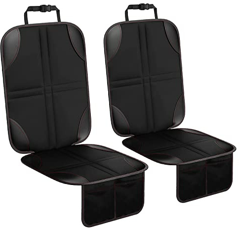 2 Pièces Protecteur de Siège de Voiture , Antidérapant Protection Siege Auto avec Poches Organisateur, Universelle Imperméable Protège Siège Oxford pour ,, Animaux (Noir)