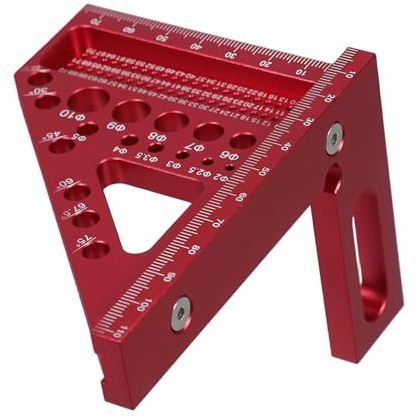 Tofficu Essential - Righello in Lega Di Alluminio Goniometro Triangolo Scala Strumento Di Misurazione Accurato Portatile