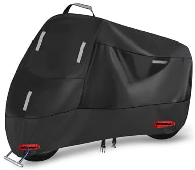 LDJSNC Funda Moto para Harley Davidson Softail Custom 1986-2018, Funda Moto Exterior Protección UV Impermeable Durable Protector,Todas Las Estaciones Fundas Motocicleta Accesorios
