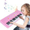 Pianola Bambini Tastiera 37 Tasti, Musicale Elettronica Tastiera con Microfono, Pianola per Bambini Portatile Multifunzione, Music Giocattolo Educativo Regalo per Ragazzi Ragazze 3+Anni