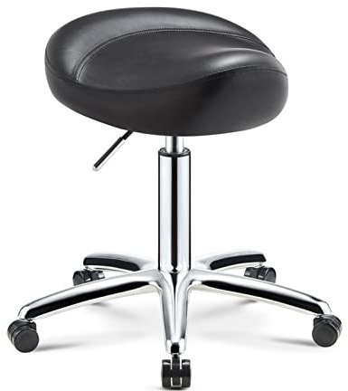 LULUMAIC Ergonomischer Sattelhocker Zahnstuhl Schönheitshocker für Zahnarzt, Salon, Massage, Büro, F, S