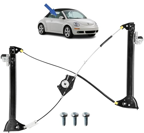 STARKIT PERFORMANCE Leve vitre compatible pour New Beetle Cabriolet (2003-2010) AVANT DROIT (côté passager). 1Y0837462B, 1Y0837462F
