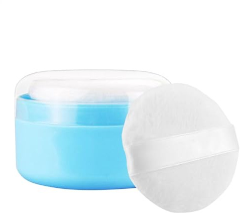 Body Powder Container - Kinder Talkum Aufbewahrungsbox - Staubhalter Behälter mit Puff, ideal für Talkum, Bad und loses Pulver