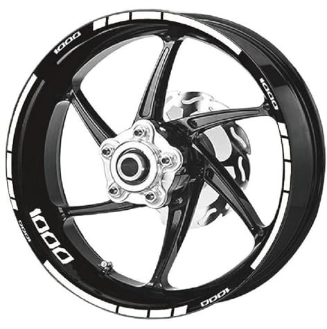 DTSGCX Aufkleber-Set wasserdichte Felgenaufkleber Für Motorradreifen, Reflektierende Streifen, Motorradaufkleber, Teile Für CB1000R Cb 1000r Cb1000 R(Style 3)