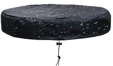 Copertura per tamburo da gallone, coperchio per della spazzatura con coulisse, 150 x 10 cm, resistente, resistente alle intemperie, per uso esterno per patio, cortile, prato, portico, giardino