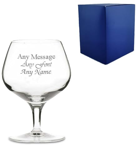 Personalised Engraved 230ml Napoleon Brandy Glass with Gift Box | Custom Brandy Glasses, Birthday Gifts for Him, Men Gift, Best Man Groomsmen Glasses